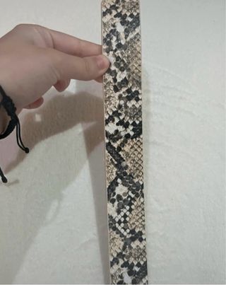 Cinturón Shein estampado serpiente plateado nuevo