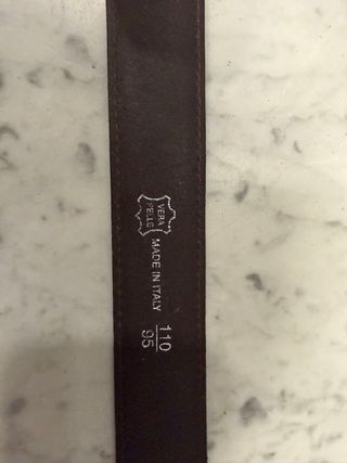 Cintura Dondup marrone fibbia rettangolare