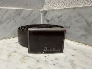 Cintura Dondup marrone fibbia rettangolare