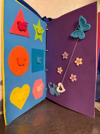 Libro educativo personalizado, de goma Eva, madera