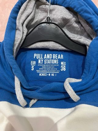Sudadera Pull&Bear con capucha Tricolor Talla S