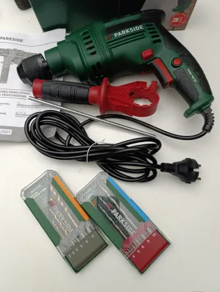 Dos pack brocas+Taladro Percutor Parkside PSBM 750