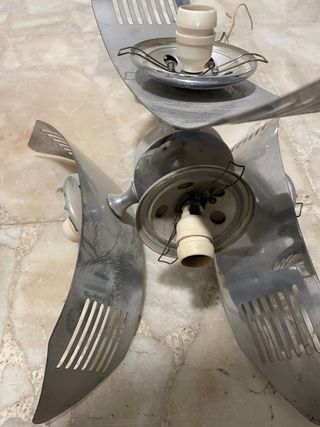 Lote 3 Lámparas de techo Vintage,una de mesita