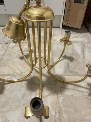 Lote 3 Lámparas de techo Vintage,una de mesita