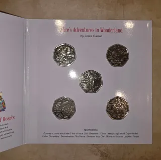 Monedas Isla de Man 50p 2021 Alice in Wonderland