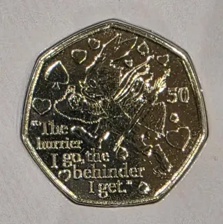 Monedas Isla de Man 50p 2021 Alice in Wonderland