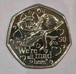 Monedas Isla de Man 50p 2021 Alice in Wonderland