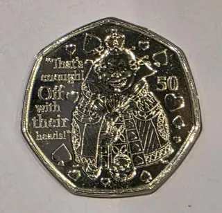 Monedas Isla de Man 50p 2021 Alice in Wonderland