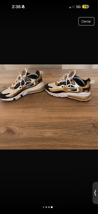 Zapatillas Nike Air Max 270 React Oro