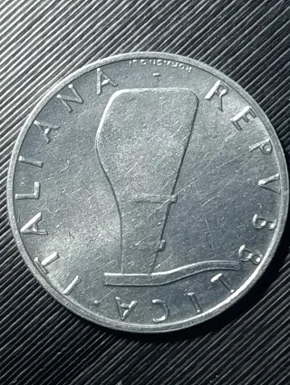 Moneta 5 Lire Delfino 1989 variante