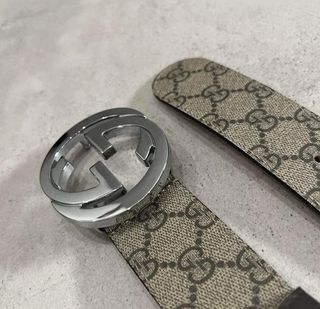 Cinturón Gucci GG Beige Marrón