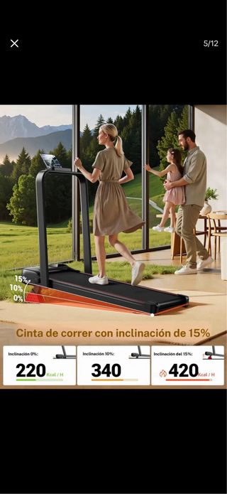 Tapis roulant pieghevole e inclinabile