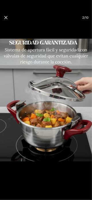 Olla a presión de acero inoxidable a estrenar 6L