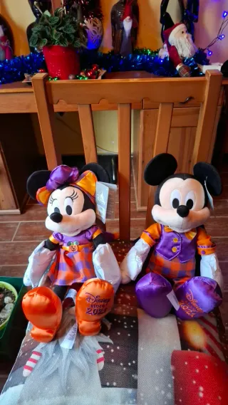 Pareja Peluches Mickey Minnie Halloween Disney