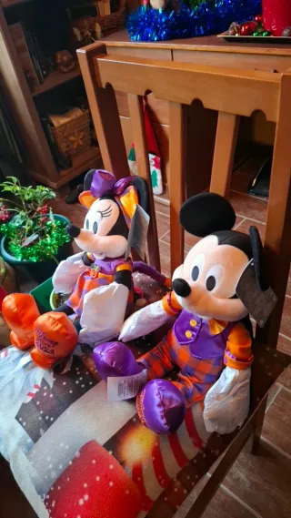 Pareja Peluches Mickey Minnie Halloween Disney