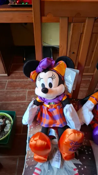 Pareja Peluches Mickey Minnie Halloween Disney