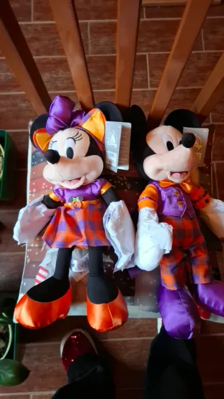 Pareja Peluches Mickey Minnie Halloween Disney