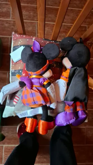 Pareja Peluches Mickey Minnie Halloween Disney