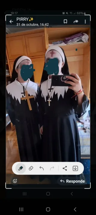 Disfraz Monja Diabólica Zombie Talla M