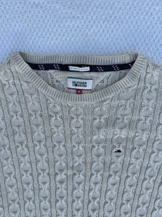 Jersey Tommy Hilfiger Trenzado Beige Talla M