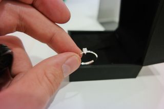 Anillo Oro Blanco 18k Diamante 0.18ct