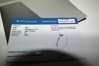 Anillo Oro Blanco 18k Diamante 0.18ct