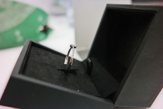 Anillo Oro Blanco 18k Diamante 0.18ct