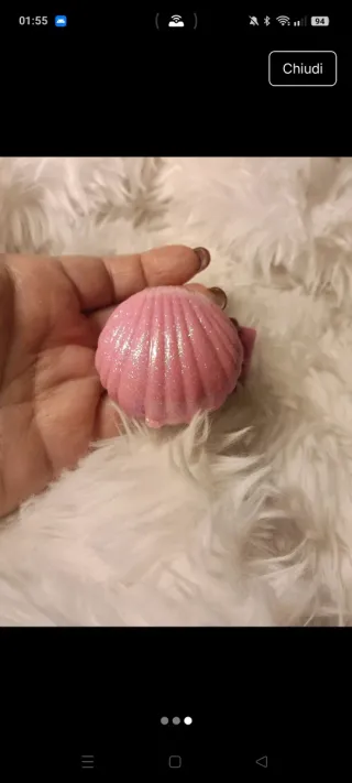 Set 2 lucidalabbra conchiglia fragola e pesca