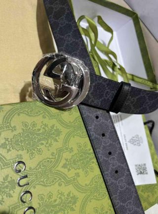 Cintura Gucci Nero e Argento