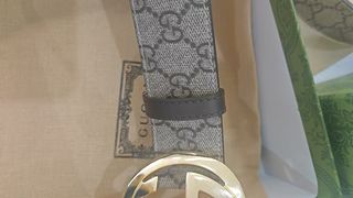 Cinturón Gucci GG Beige Dorado