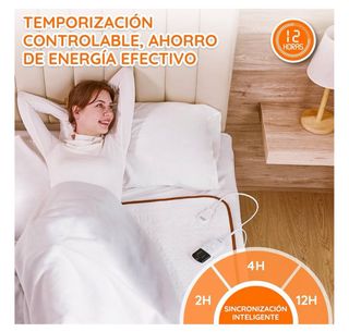 Manta Eléctrica Calentador Cama 150x80cm
