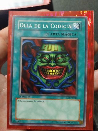 Carta Yugioh Olla de la Codicia 1ª Edición