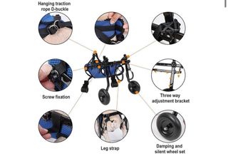 Silla de ruedas para perros ajustable