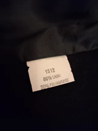 Cappotto Lana 80% Nero