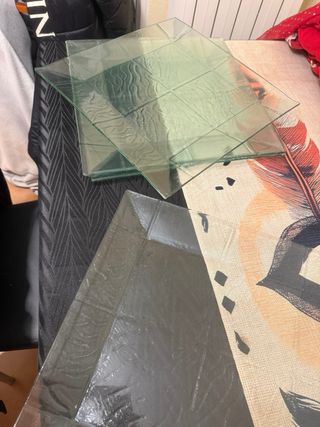 5 Platos de Vidrio Fundido nuevos