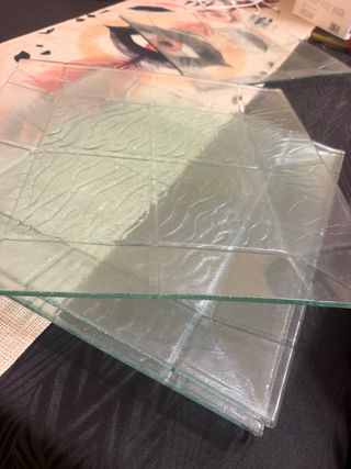 5 Platos de Vidrio Fundido nuevos