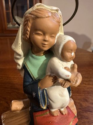 Figura Virgen María y Niño Jesús