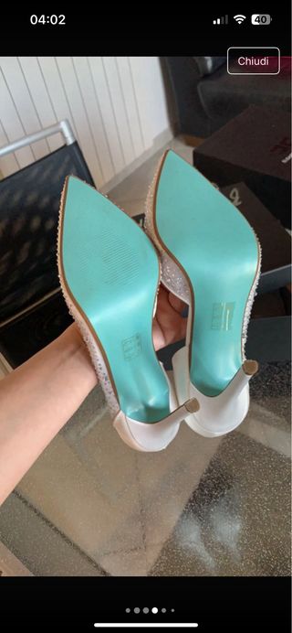 Scarpe da cerimonia avorio con cristalli