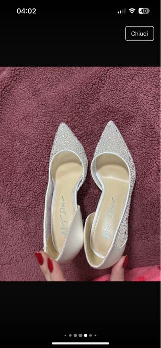 Scarpe da cerimonia avorio con cristalli