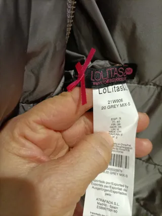 Chaqueta/parka/chaquetón.Preciosa/ reversible Gris