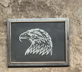 Cuadro cristal grabado águila
