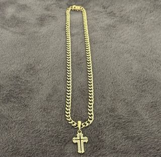 Cadena Cubana con Dije Cruz Oro