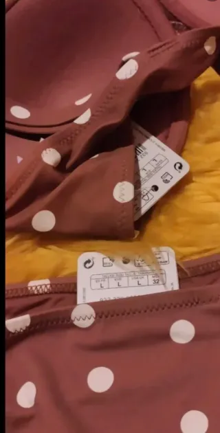 Bikini lunares marrón Talla L