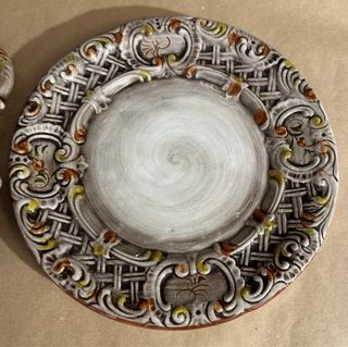 Aguamanil con plato cerámica Capodimonte