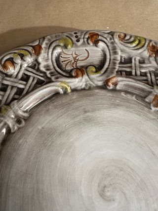 Aguamanil con plato cerámica Capodimonte