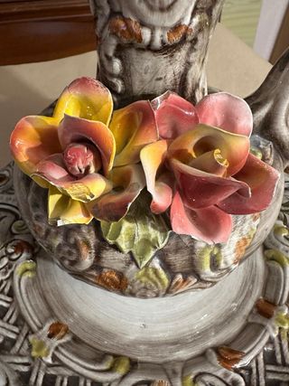 Aguamanil con plato cerámica Capodimonte