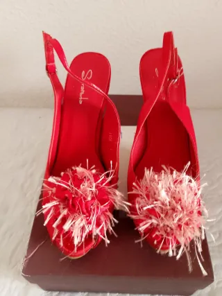 Zapatos de fiesta rojos talla 40