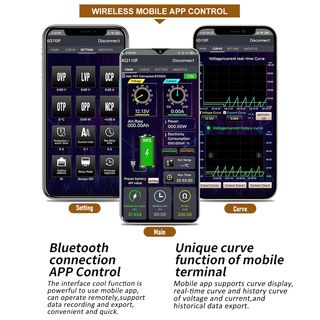 Fyearfly monitor batería 0‑120V 600A BT LCD