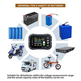 Fyearfly monitor batería 0‑120V 600A BT LCD