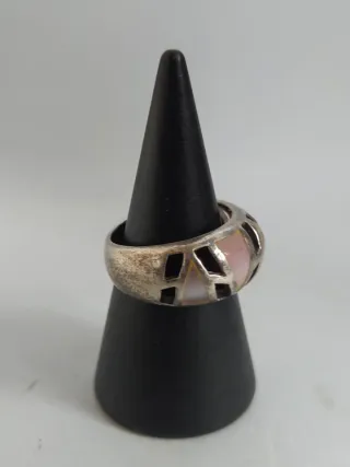 Anillo Plata 925 con Nácar Rosa - 5.39g